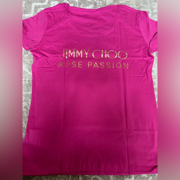 Jimmy Choo Womens Pink T-Shirt XL - Picture 3 of 4